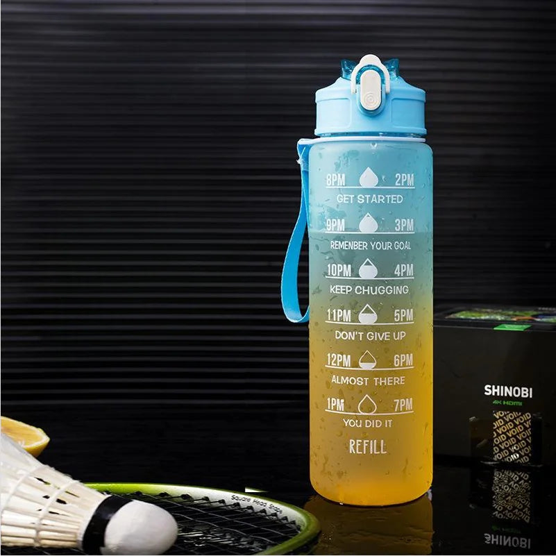900ML Gradient Sports Cup with Bouncing Belt Straw
