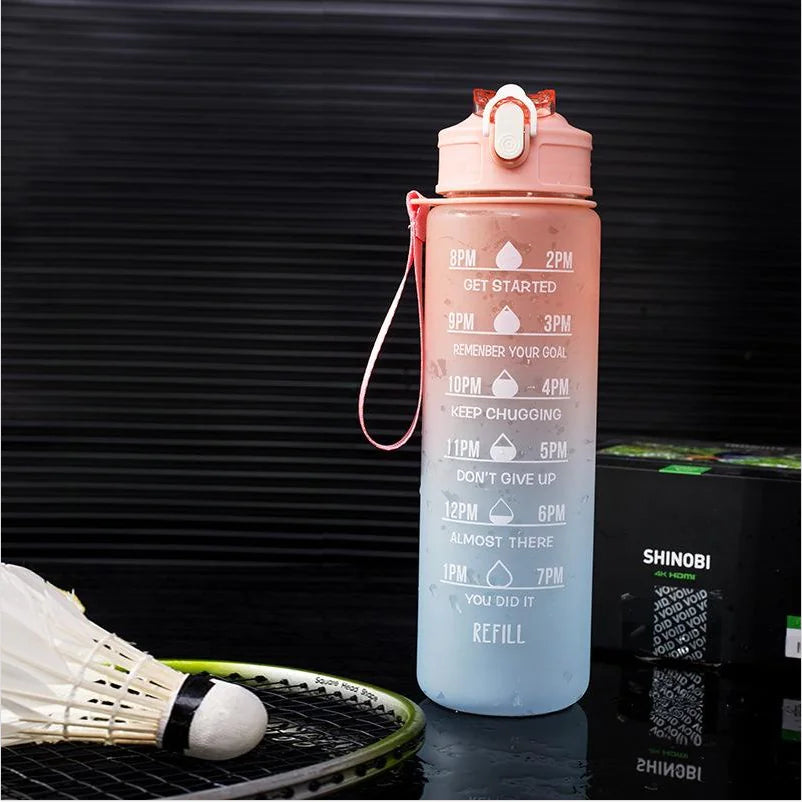 900ML Gradient Sports Cup with Bouncing Belt Straw