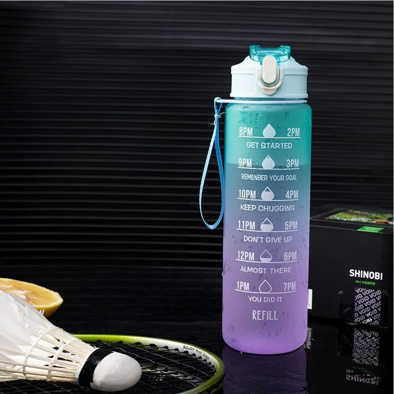 900ML Gradient Sports Cup with Bouncing Belt Straw