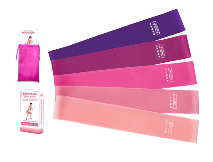 Red Gradient Resistance Bands for Fitness and Rehab