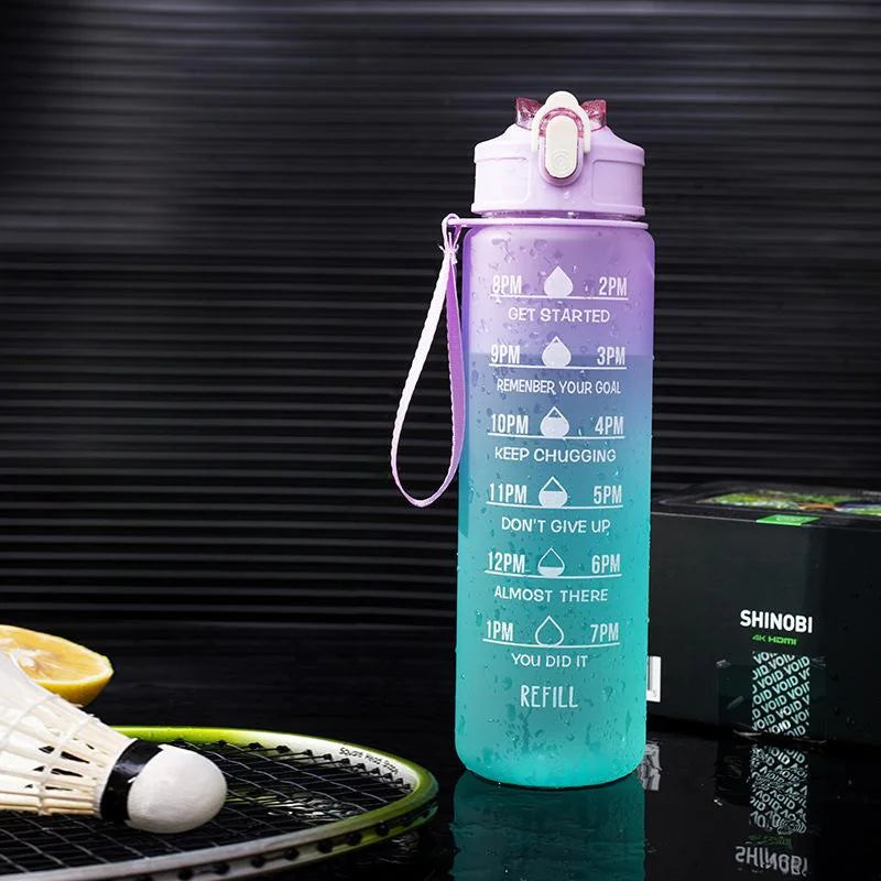 900ML Gradient Sports Cup with Bouncing Belt Straw