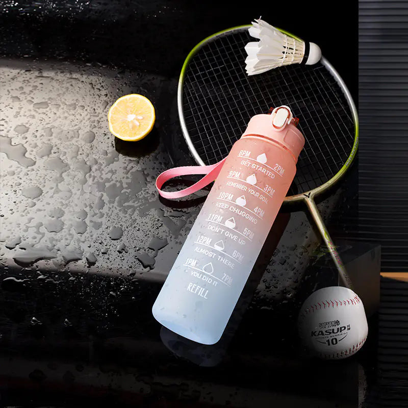 900ML Gradient Sports Cup with Bouncing Belt Straw