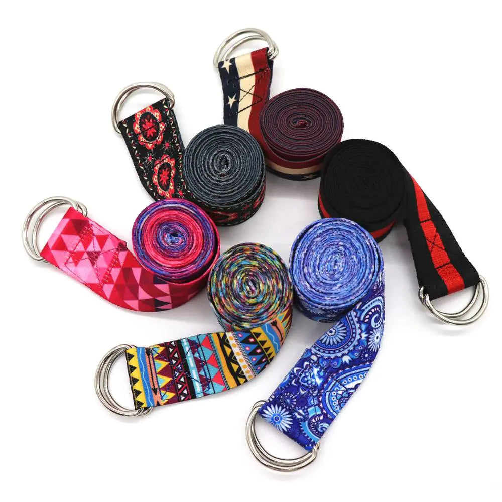 Multi-Color Yoga Stretching Belt for Fitness and Sports