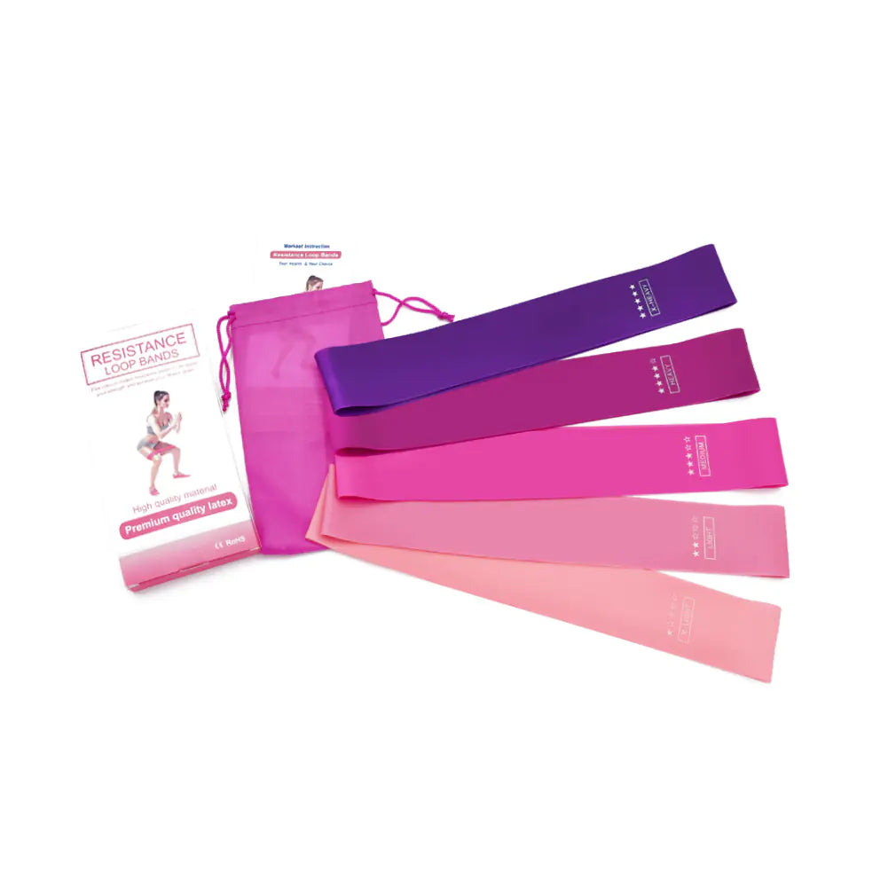 Red Gradient Resistance Bands for Fitness and Rehab
