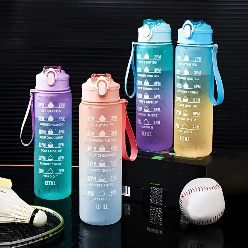 900ML Gradient Sports Cup with Bouncing Belt Straw